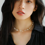 Golden Fusion Baroque Pearl Necklace