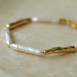 Streamer Toothpick Baroque Pearl Bracelet