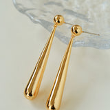 Geometric Metal Wind Long Teardrop Earrings