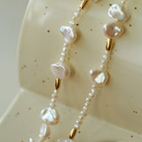 Golden Fusion Baroque Pearl Necklace