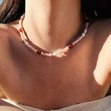 Pink Berry Summer Beaded Necklace