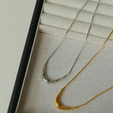 925 Silver Metal Style U-Shape Medium Length Necklace