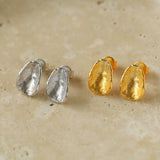 925 Sterling Silver Handmade Hammered Texture Earrings