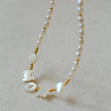 White Mother of Pearl Custom Name Pearl Necklace