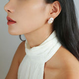 Artisanal Baroque Pearls Earrings-Gold