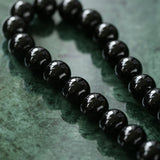 Handwoven 12mm Black Agate Stone Magnetic Clasp Necklace