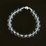 Ocean Serenity Aquamarine & Clear Quartz Magnetic Convertible Beaded Necklace