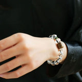 Agarwood Beads Clear Quartz Citrine Stretch Bracelet