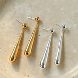 Geometric Metal Wind Long Teardrop Earrings