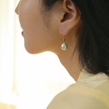 Classic Round Baroque Pearl Drop Earrings