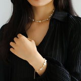 Golden Fusion Baroque Pearl Necklace