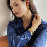 Vintage Wide Version Chain Long Earring