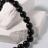 Black Onyx 14mm Beaded OT Buckle Necklace