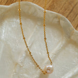 Single Pearl Chain Necklace Type B