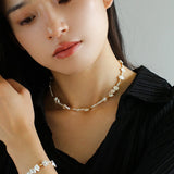 Golden Fusion Baroque Pearl Necklace