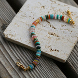 Rainbow Multi Stone Beaded Bracelet