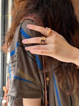 Adjustable Zebra Enamel Open Ring - floysun