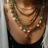 African Turquoise Beaded Necklace - floysun