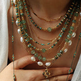 African Turquoise Beaded Necklace - floysun