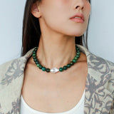 African Turquoise & Natural Baroque Pearl Necklace - floysun