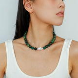 African Turquoise & Natural Baroque Pearl Necklace - floysun