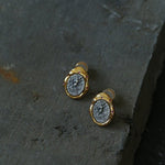 Ancient Greek Retro 925 Silver Coin Stud Earrings - Type B - floysun