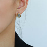 Ancient Greek Retro 925 Silver Coin Stud Earrings - Type B - floysun