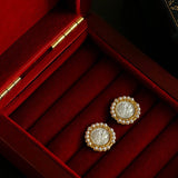 Ancient Greek Retro 925 Silver Coin Stud Earrings - Type C - floysun