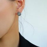 Ancient Greek Retro 925 Silver Coin Stud Earrings - Type K - floysun
