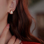 Angora Red Pearl Gourd Studs - floysun