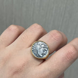 Antique Roman Silver Coin Ring - floysun