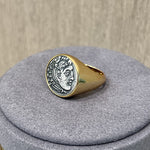 Antique Roman Silver Coin Ring - floysun