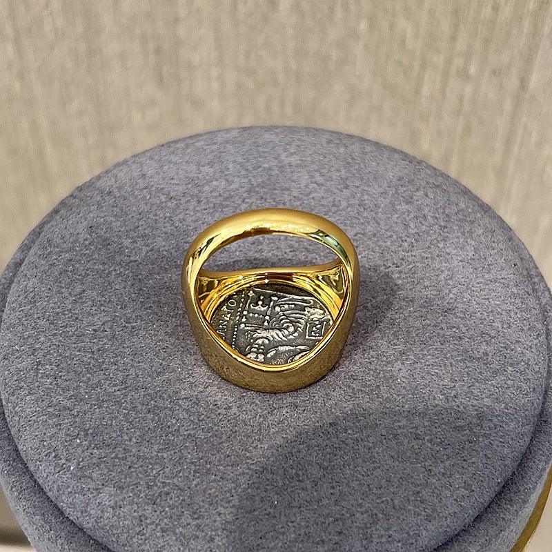 Antique Roman Silver Coin Ring - floysun