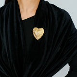 Antique Style Fashion Heart Red Agate Brooch - floysun