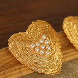 Antique Style Fashion Heart Red Agate Brooch - floysun
