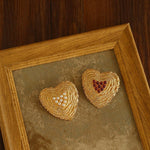 Antique Style Fashion Heart Red Agate Brooch - floysun