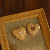 Antique Style Fashion Heart Red Agate Brooch - floysun