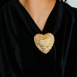 Antique Style Fashion Heart Red Agate Brooch - floysun