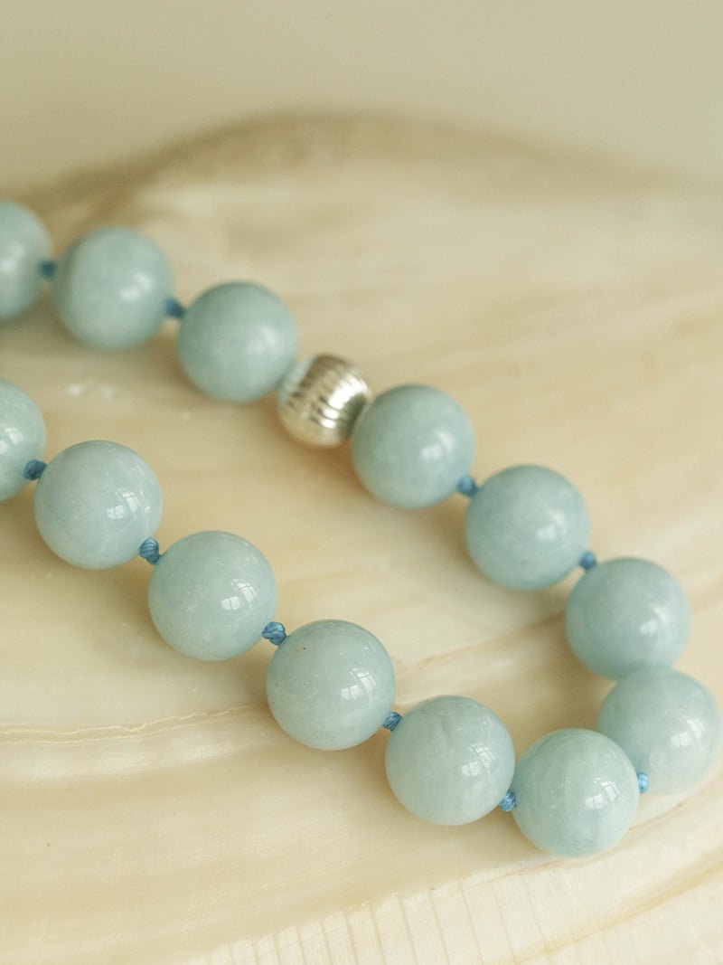 Aquamarine Beaded Necklace - floysun