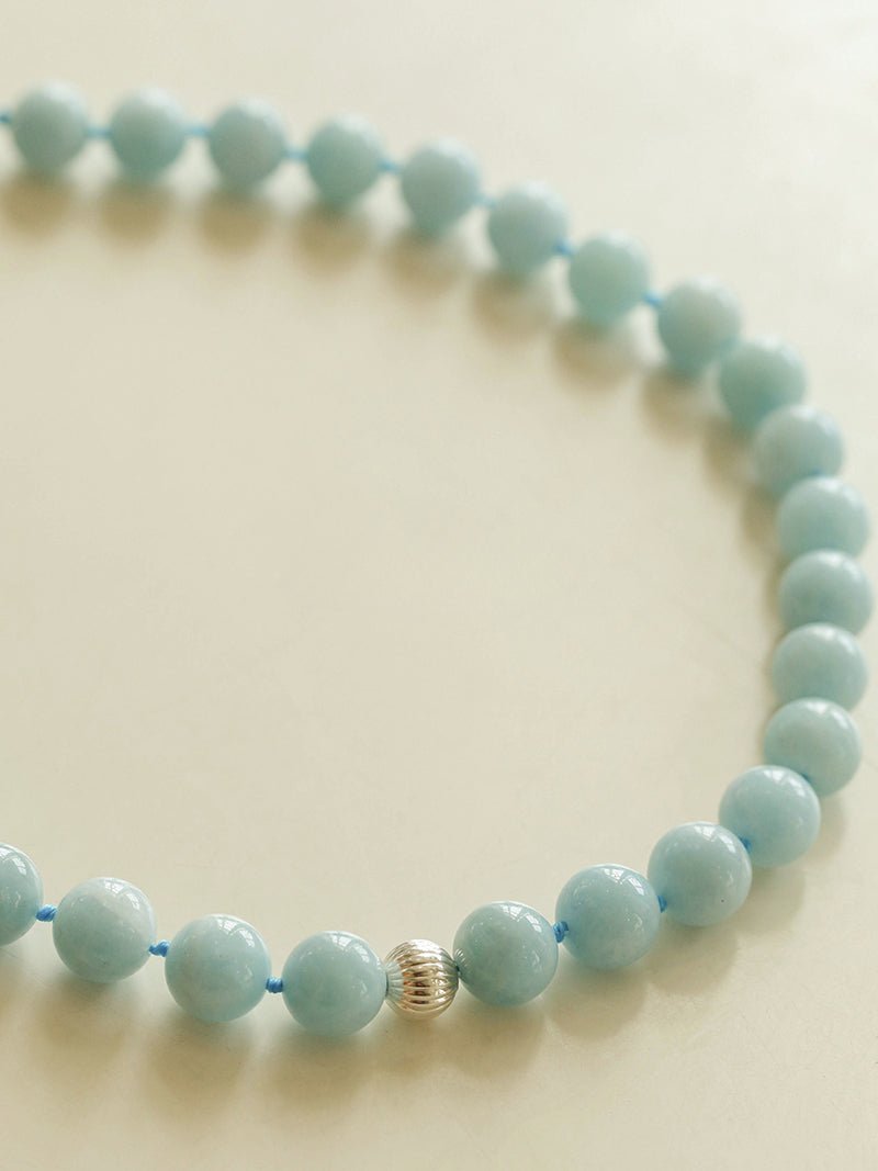 Aquamarine Beaded Necklace - floysun