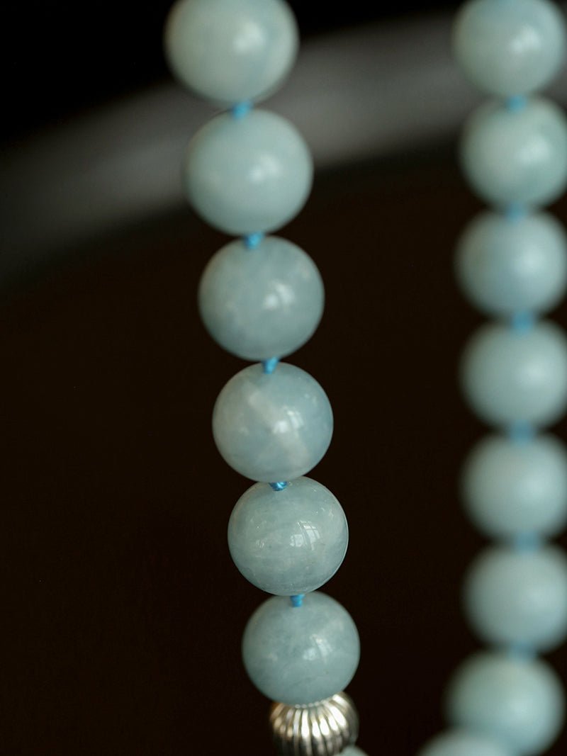 Aquamarine Beaded Necklace - floysun