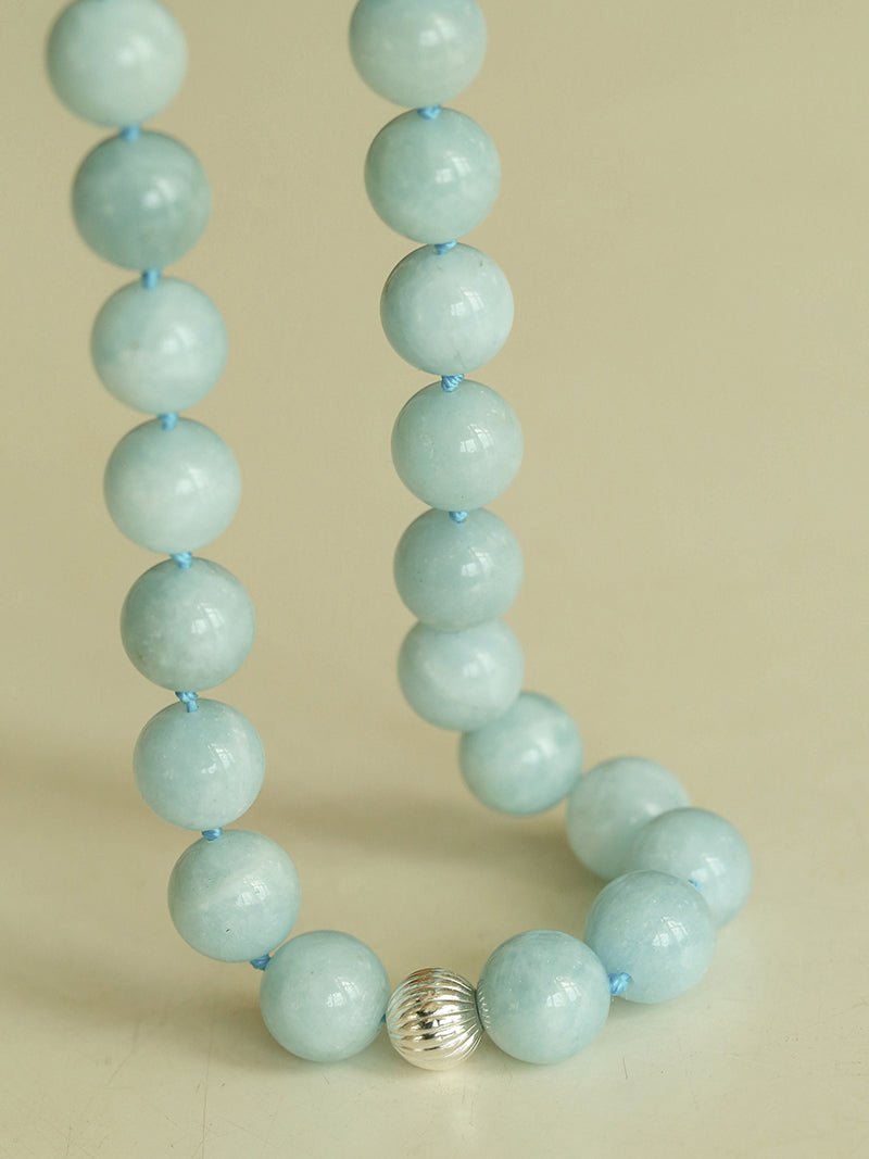 Aquamarine Beaded Necklace - floysun