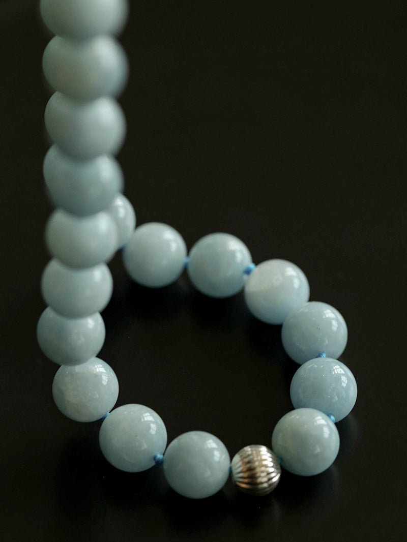 Aquamarine Beaded Necklace - floysun