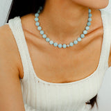 Aquamarine Beaded Necklace - floysun