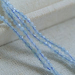 Aquamarine Smile Flat Round Pearl Beaded OT Necklace - floysun