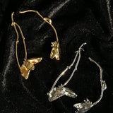 Asymmetrical Lotus Drop Earrings - floysun