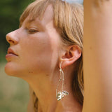 Asymmetrical Lotus Drop Earrings - floysun