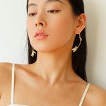 Asymmetrical Lotus Drop Earrings - floysun
