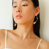 Asymmetrical Lotus Drop Earrings - floysun