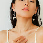 Asymmetrical Lotus Drop Earrings - floysun